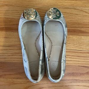Tory Burch Snake Skin Flats